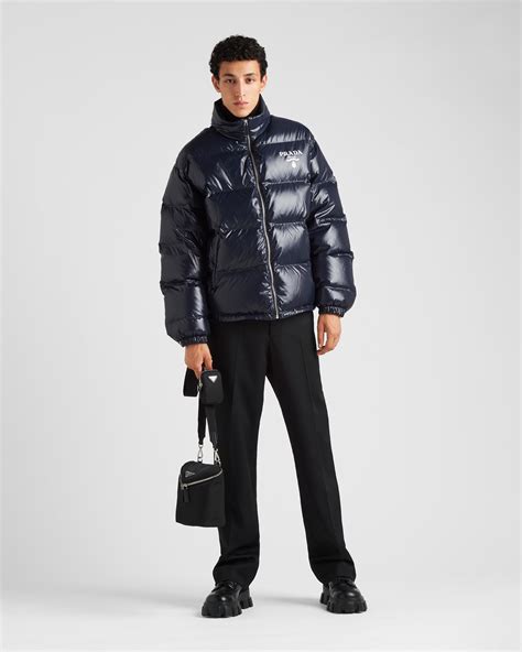 prada leather jacket mens|Prada down jacket men's.